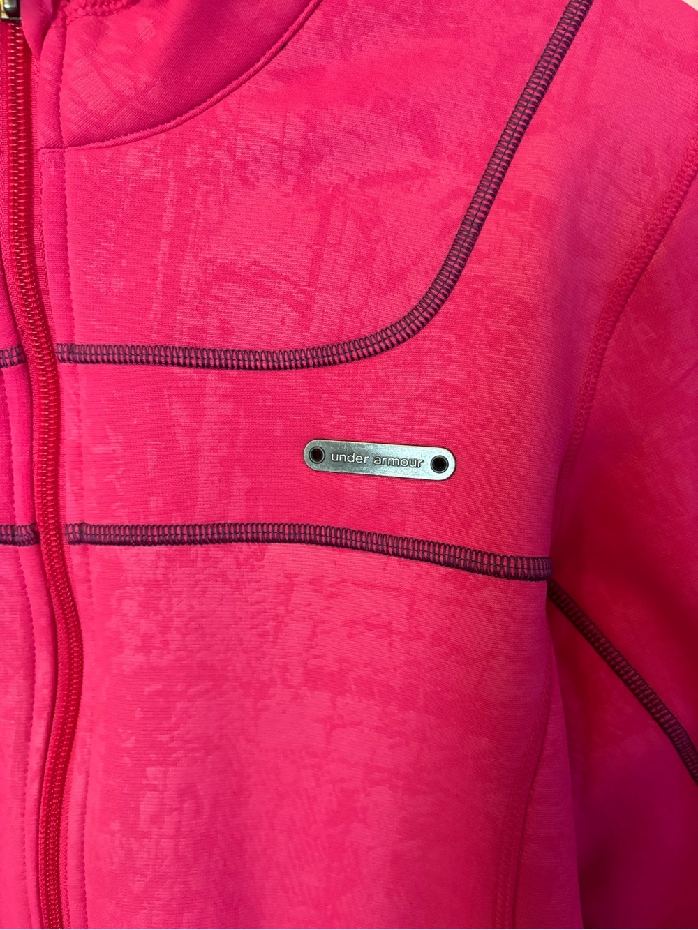 Under Armour Hot Pink Full Zip Activewear Jacket Y2K Medium - Picture 2 of 10